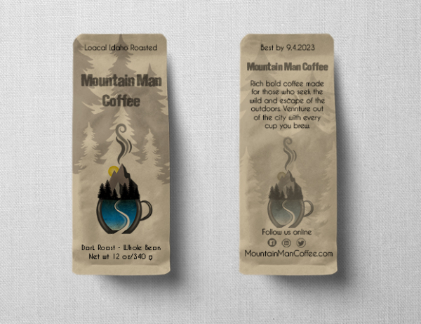 Coffee Bags Mockups - Mountain man coffee 2 sm